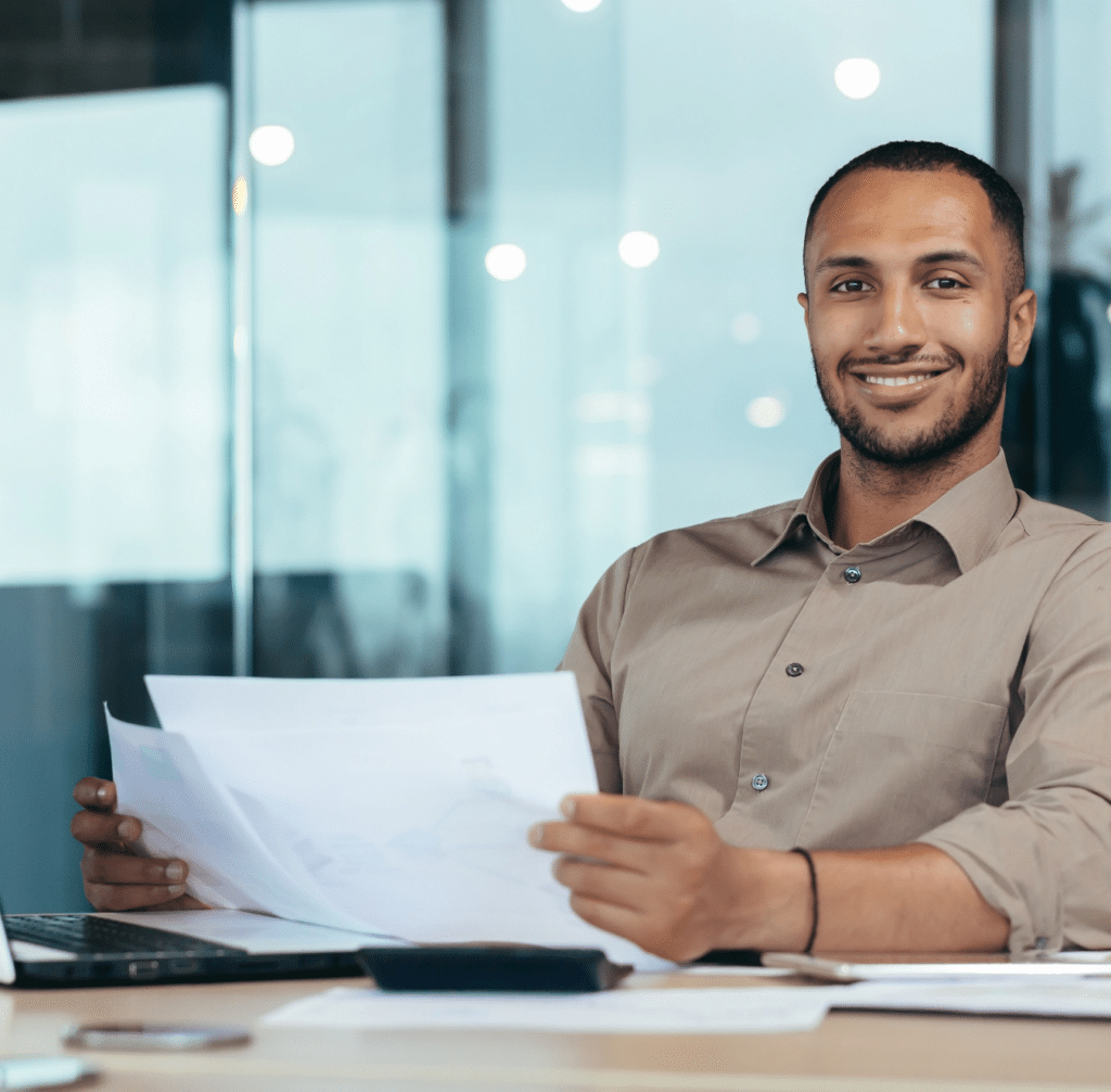 Smiling Man in Office